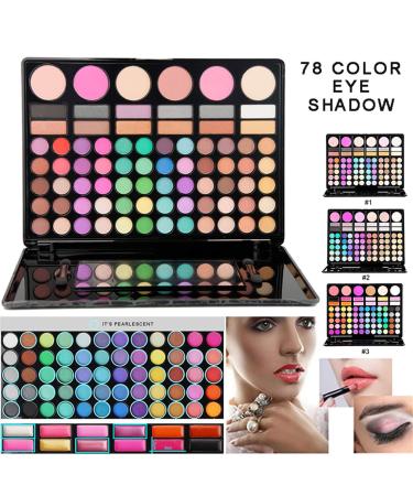 Pro Makeup Gift Set - 78 Color Eyeshadow Palette Blush & Lip Gloss | All-In-One Contouring Kit - Perfect Holiday Gift - Buy Online on GoSupps.com