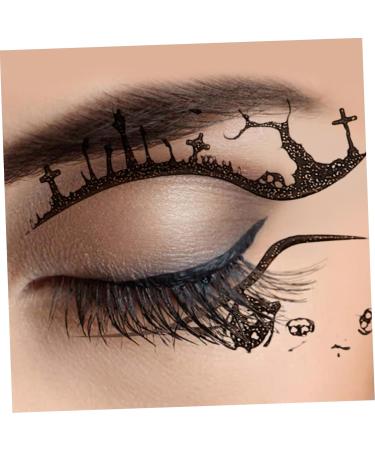 Mikinona 4 Pairs Halloween Eyeliner Stickers Decor Eyeshadow Temporary Eye Makeup Stickers Eye Makeup Tools - Buy Online on GoSupps.com