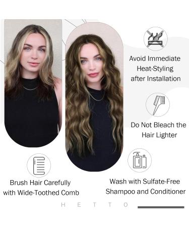 Hetto Treat Remy Hair Extensions - Ash Brown Sew-In Weft #2/8 - 30cm 70g - Real Human Hair with Highlights - Buy Online on GoSupps.com