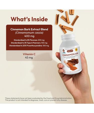 ANDREW LESSMAN Cinnamon 400mg - 360 Capsules - High Potency Standardized Extract. No Additives. Small Easy to Swallow Capsules 360 Count (Pack of 1) - Buy Online on GoSupps.com