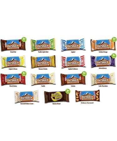 Energy OatSnack Bars MIX Box - Handmade Oatmeal Carbohydrate Bars (15 Bars | 980g) - International Shipping Available - Buy Online on GoSupps.com