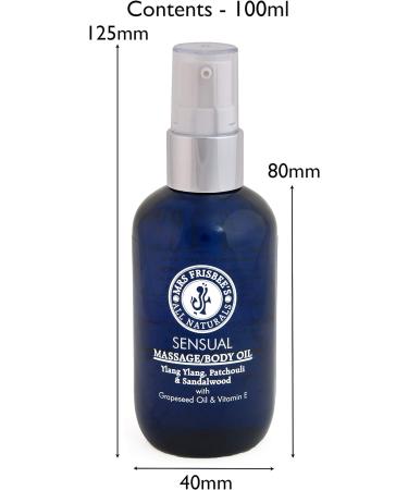 Sensual Aromatherapy Massage Oil / Body Oil (Ylang Ylang Patchouli & Sandalwood) Aromatherapy Massage Oil made with 100% Natural Cold Pressed Oils Vitamin E and Pure Essential Oils / Handmade / Natural / Vegan / Cruelty Free - Buy Online on GoSupps.com