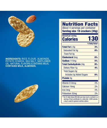 Buy Blue Diamond Almond Cracker Crisps - Original Almond 4.25 oz | Crunchy Snack - Buy Online on GoSupps.com