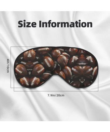 SSIMOO Double-Sided Footballs Print Eye Mask - Soft Sleep Mask for Light Blocking & Enhanced Sleep Quality - Buy Online on GoSupps.com