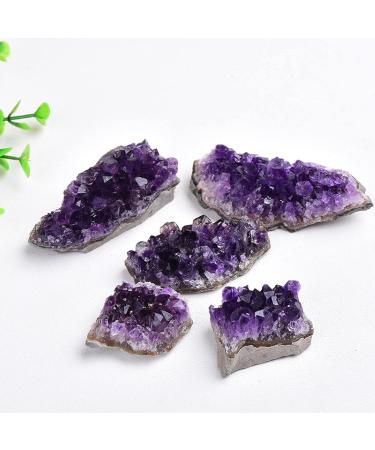 Natural Raw Amethyst Quartz Geode Druzy Purple Crystal Cluster Stones Specimen Crafts Home Decor Ornament 4-6cm Rocks (Size : 4-6cm) - Buy Online on GoSupps.com
