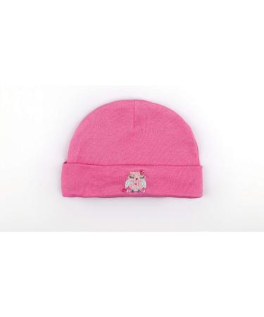 Newborn Baby Hat - 100% Cotton Pink Owl Cap for Boys & Girls 0-6 Months - Buy Online on GoSupps.com