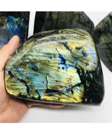 200-2600g Natural Crystal Moonstone Raw Gemstone Ornament Polished Quartz Labradorite Handicraft Decorating Stone Healing Chakra Reiki Balancing - Buy Online on GoSupps.com