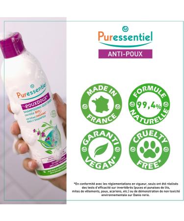 Puressentiel - Anti Lice - Pouxdoux Shampoo - Certified Organic - Ideal as a complement to anti-lice treatment - Daily use - 2 x 200 ml - Buy Online on GoSupps.com