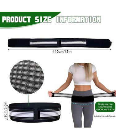 Lumbar Compression Back Support Belt for Women's and Men's Adjustable Back Support Sciatica Relief Back Pain Belt Pelvic Sacroiliac Support Belt-Breathable Lightweight Back Brace - 110*9cm - Buy Online on GoSupps.com