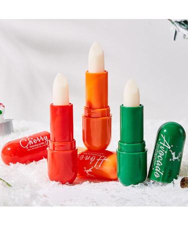 ACSUSS Christmas Lip Set - Soothing Fruit Infused Lip Balm 3 Pack Hydrating Care for Women Men - Holiday Gift Pack Green One Size One Size Green - Buy Online on GoSupps.com