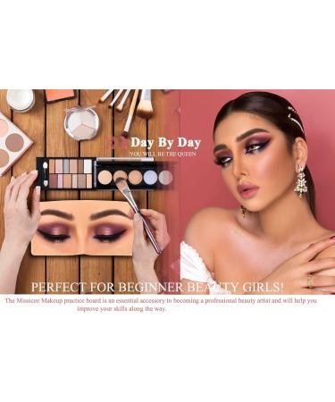 Makeup Practice Face Board Missicee Silicone Face Makeup Practice Board Set 3D Realistic Reusable Eye Makeup Practice Board with Eyeshadow Eyeliner Eyebrow Lash For Makeup Artist Makeup Beginners - Buy Online on GoSupps.com