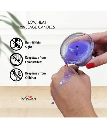 Buy HOT Flowers Kissable Massage Candle Wax Play - Set of Three - Skin Safe Low Heat Moisturizing - Perfect for Intimate Moments (Wine - Buy Online on GoSupps.com