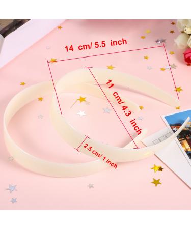 Buy 20 White Craft Plastic Headbands | 1 Inch Plain No Teeth DIY Hair Bands for Stylish Hair Accessories - International Shipping Available - Buy Online on GoSupps.com