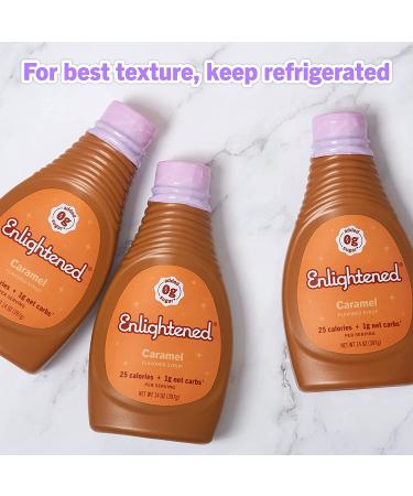 Enlightened Keto Caramel Syrup: Sugar-Free, Gluten-Free, Vegan, Kosher - 25 Calories, 1 Net Carb - Perfect Syrup for Ice Cream, Coffee, Pancakes - 15 oz (Pack of 1) - Buy Online on GoSupps.com