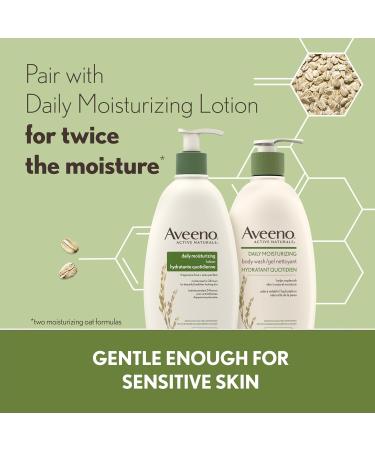Aveeno Daily Moisturizing Body Wash with Pump Colloidal Oatmeal Women's Men's - Sensitive Combination Skin - Hydrating Soap-Free Body Scrub 975 mL - Buy Online on GoSupps.com
