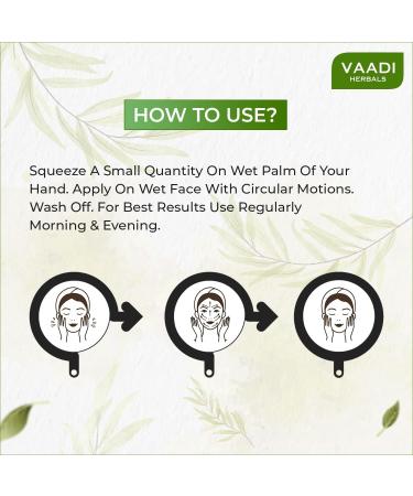 Vaadi Herbals Anti Acne Neem Face Wash with Tea Tree Extract | 60g - Clear Skin Solution for Acne Prone Skin - Buy Online on GoSupps.com