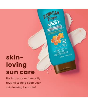 Hawaiian Tropic Silk Hydration Weightless After Sun Lotion 180 Milliliters & Island Sport Ultra-light Sport Sunscreen Lotion SPF 30 Broad Spectrum Protection 240mL - Buy Online on GoSupps.com