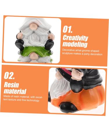 GANAZONO 2pcs Resin Halloween Pumpkin Halloween Resin Gnome Statue Halloween Swedish - Buy Online on GoSupps.com
