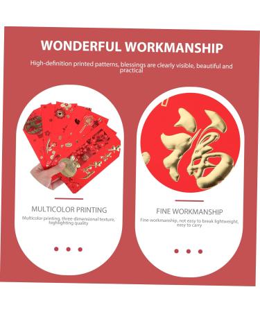 ABOOFAN 180 Pcs Year of The Rabbit Red Envelope Kids Purse Red Packets Chinese for Kids Chinese Money Envelope Lucky Money Packets New Year Money Packet See China Chinese Style Paper - Buy Online on GoSupps.com