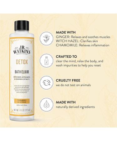 J.R. Watkins Detox Bath Elixir Turmeric & Citron Liquid Soak - 6 oz (Pack of 2) - Buy Online on GoSupps.com