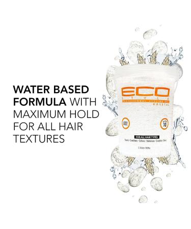 Eco Style Krystal Styling Gel 80 oz - Adds Body and Shine - Moisturizing, Strong Hold - Ideal for All Hair Types - No Residue - Buy Online on GoSupps.com