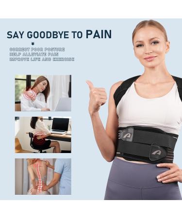 Posture Corrector for Women and Men SIZE M Back Brace Ergonomically Adjustable Breathable Back Shoulder Straightener Lumbar Support Pain Relief - Buy Online on GoSupps.com