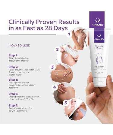 Advanced Stretch Mark Therapy Cream - Natural Ingredients for Firmer Skin Prevention & Healing - 4.2oz for Men & Women - Buy Online on GoSupps.com
