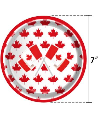 Red Maple Leaf Chinese Restaurant Paper Plate Family Theme Party Set Paper Cup Paper Tissue Paper Plate Knife Fork and Spoon Supplies 9 inch disc 24 - Buy Online on GoSupps.com