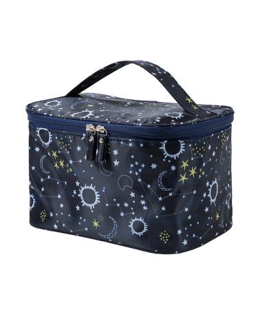 HOYOFO Makeup Bag Cosmetic Bags for Women Travel Makeup Organizer Case, Starry Sky A Starry Sky