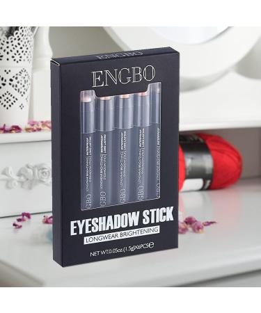 6 Colors Glitter Eyeshadow Stick Set Cream Eye Shadow Pencil Shimmer Glitter Pearl Eye-Shadow Stick Waterproof Eye Shadow Pencil Crayon Brightener Makeup for Girls - Buy Online on GoSupps.com