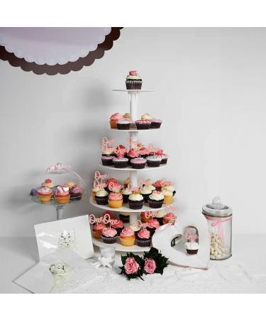 Gyufise 24Pcs Rose Gold One Cupcake Toppers Glitter First Birthday Baby Shower Cupcake Picks Baby Shower Kids Boys Girls 1st Birthday Party Cake Decorations Supplies Rose Gold-1 - Buy Online on GoSupps.com
