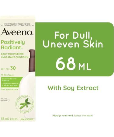 Aveeno Positively Radiant Daily Moisturizer SPF30 Sunscreen Face Cream Hypoallergenic Sun Protection 68mL - Buy Online on GoSupps.com