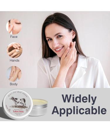 Organic Beef Tallow Balm - Unscented Moisturizer for Skin Care | Grass-Fed All-Purpose Lotion (2.5oz) - Nourish Your Skin Naturally - Buy Online on GoSupps.com