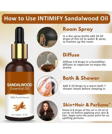 Natural Sandalwood & Lavender Essential Oil - 2x30ml - Buy Online on GoSupps.com