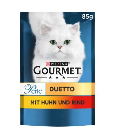 Gourmet Perle Duetto wet cat food with chicken and beef 26 pack (26 x 85g) Single Chicken & Beef - Buy Online on GoSupps.com