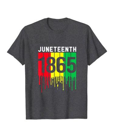 sckarle Juneteenth 1865 Tshirt- Women Casual Graphic Tees Short Sleeve Black History American African Freedom Day T-Shirt Gray X-Large