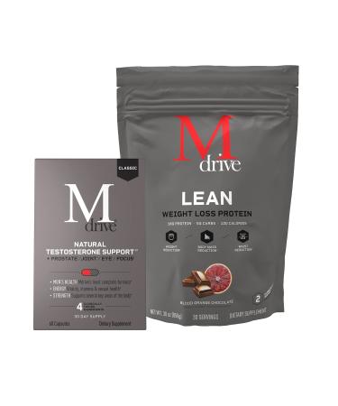 Mdrive Lean Weight Loss Protein Powder for Men Support and Preserve Lean Muscle Mass 30 Servings Classic for Men s Health Support Healthy Prostate Eyes Joint Energy Stress Relief 60ct