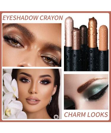 2-in-1 Eye Brightener & Shimmer Cream Shadow Stick - Long-Lasting, Waterproof Rose Gold Highlighter Makeup - Buy Online on GoSupps.com