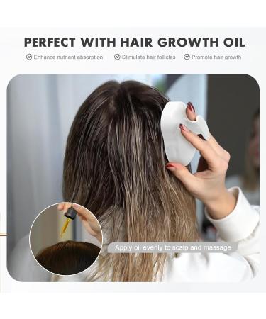 FREATECCH CHRECK Massage Brush - Wet & Dry Shampoo Hair Brush for Peeling Head Massage Silicone Ridge Care Stimulates Hair Growth Dandruff-Free Classic White - Buy Online on GoSupps.com