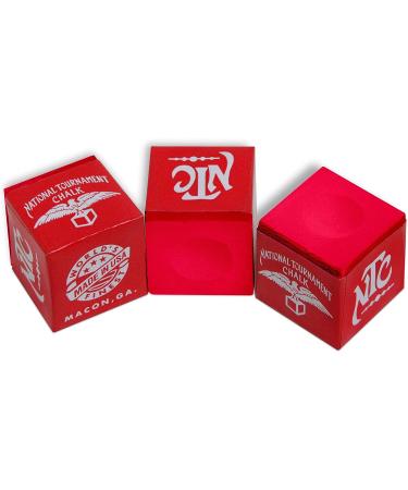 Silver Cup National Tournament Pool Cue Billiard Chalk - Red (12 Pack) - Buy Online on GoSupps.com