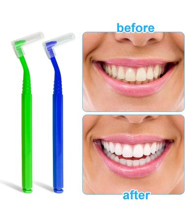Skhaovs 60 L-Shaped Interdental Brushes - Yellow Dental Floss Brushes for Oral Hygiene | 60 Pieces for Effective Cleaning Between Teeth - Buy Online on GoSupps.com