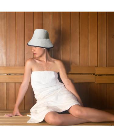Filz Badehut Set - 2 Water-Absorbing Felt Sauna Hats for Men & Women | Temperature Regulating Fishing Sauna Caps | Reusable White Gray Banya Hats - Buy Online on GoSupps.com