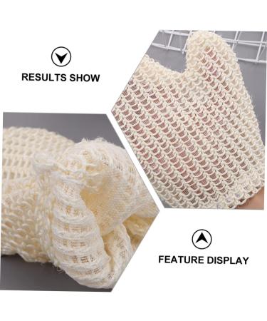 NOLITOY 2pcs Sisal Bath Gloves Exfoliating Mitts for Body Scrub & Cleaning | Soft Hair Towel & Bath Towel White - Buy Online on GoSupps.com