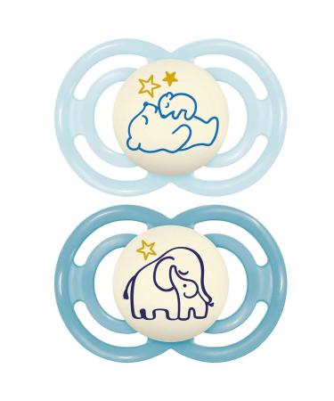 MAM Perfect Night Pacifier Animals - 18+ Months Silicone - 2 Pack | International Shipping Available - Buy Online on GoSupps.com