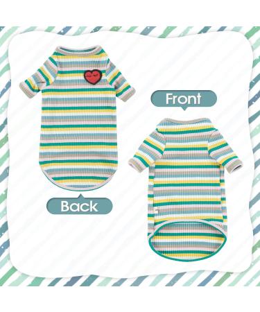 Shop Breathable Summer T-Shirts for Hairless Cats | Soft Stretchable Cotton Vests for Sphynx Cornish Rex & Devon Rex (4.4-5.5lbs) - Pet Pajama Jumpsuits in Green - Buy Online on GoSupps.com
