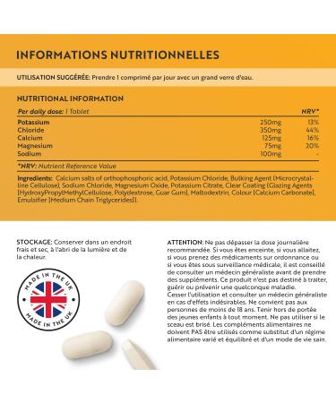 Electrolyte Complex 900mg 400 Comprim s (1+ An) avec Magnesium Calcium Potassium Compl ment Alimentaire - Fonction Musculaire (EFSA) Electrolytes Hydratation sans Sucre - Nutravita 400 unit (Lot de 1) - Buy Online on GoSupps.com