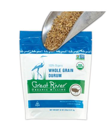 Great River Organic Milling Whole Grain Durum Wheat 2lb - Pack of 4 | Organic, Non-GMO - Buy Online on GoSupps.com