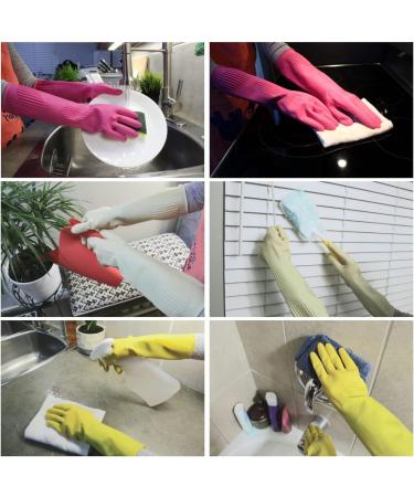 WH Gloves Co. 3 Pair Rubber Household Kitchen Gloves - Combi. Made in Vietnam (Yellow Large 3 Pairs) For cleaning dishwashing and food prep Yellow L (Pack of 6) - Buy Online on GoSupps.com