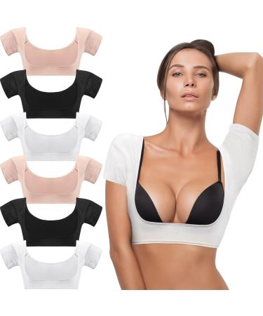 6 pieces of armpit vest breathable weld-resistant washable armpits welding pads for women girls women forearm welding protection (white black skin color large) L white black naked - Buy Online on GoSupps.com