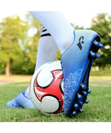 WELRUNG AG Sports Soccer Cleats Training Shoes - Non-Slip & Wear Resistant - Blue - Size 7 Women/6 Men - Buy Online on GoSupps.com